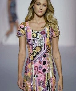 Sherri Hill - 52213 Beaded Scoop Neck Sheath Dress 8 Sherri Hill - 52213 Beaded Scoop Neck Sheath Dress