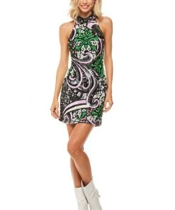 Sherri Hill - 52214 Halter Short Black Fitted Dress