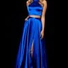 Sherri Hill - 52230 Two Piece Halter Charmeuse A Line Dress 1 Sherri Hill - 52230 Two Piece Halter Charmeuse A Line Dress