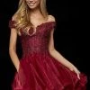 Sherri Hill - 52239 Short Off The Shoulder Applique Dress
