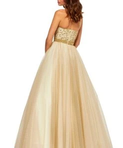 Sherri Hill - 52264 Beaded Strapless A Line Dress