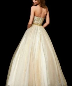 Sherri Hill - 52264 Beaded Strapless A Line Dress