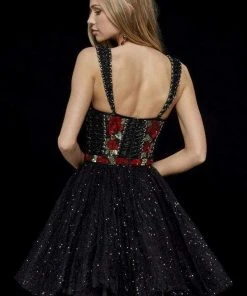 Sherri Hill - 52271 Bedazzled Semi-Sweetheart Tulle A-line Dress