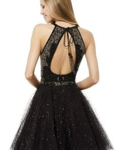 Sherri Hill - 52272 Embellished Halter Tulle A-line Dress