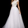 Sherri Hill - 52276 Beaded Cap Sleeve Bateau Tulle Ballgown 1 Sherri Hill - 52276 Beaded Cap Sleeve Bateau Tulle Ballgown