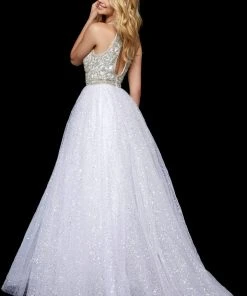 Sherri Hill - 52277 Beaded Halter Sequin Tulle Ballgown 8 Sherri Hill - 52277 Beaded Halter Sequin Tulle Ballgown