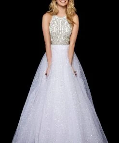 Sherri Hill - 52277 Beaded Halter Sequin Tulle Ballgown 9 Sherri Hill - 52277 Beaded Halter Sequin Tulle Ballgown