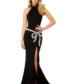 Sherri Hill - 52288 Long High Halter Beaded Mermaid Dress