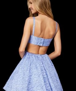 Sherri Hill - 52303 Bateau A Line Sleeveless Short Dress