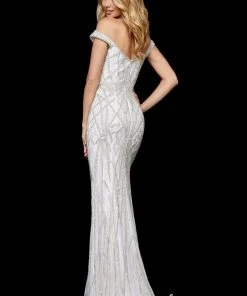 Sherri Hill - 52323 Off-Shoulder Beaded Long Dress