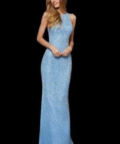 Sherri Hill - 52328 Beaded Halter Sheath Evening Dress