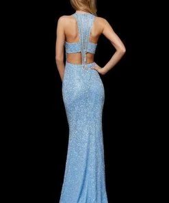 Sherri Hill - 52328 Beaded Halter Sheath Evening Dress