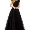 Sherri Hill - 52365 Bateau Long Black Dress