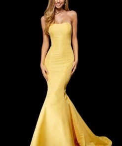 Sherri Hill - 52390 Vibrant Mikado Strapless Mermaid Dress 8 Sherri Hill - 52390 Vibrant Mikado Strapless Mermaid Dress