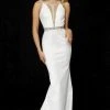 Sherri Hill - 52398 Beaded Halter Mikado Trumpet Dress