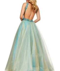 Sherri Hill - 52403 High Neckline Beaded Dress