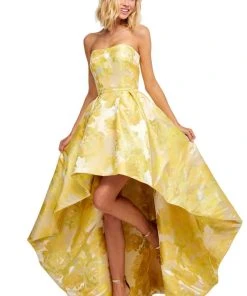 Sherri Hill - 52416 Strapless High-Low Ball Gown