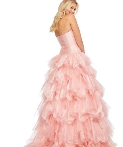 Sherri Hill - 52417 Tiered Tulle Skirt A-line Gown