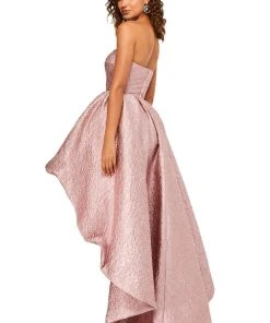 Sherri Hill - 52418 Embossed Brocade High Low Strapless Dress