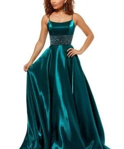Sherri Hill - 52423 Beaded Scoop Neck Ballgown With Train