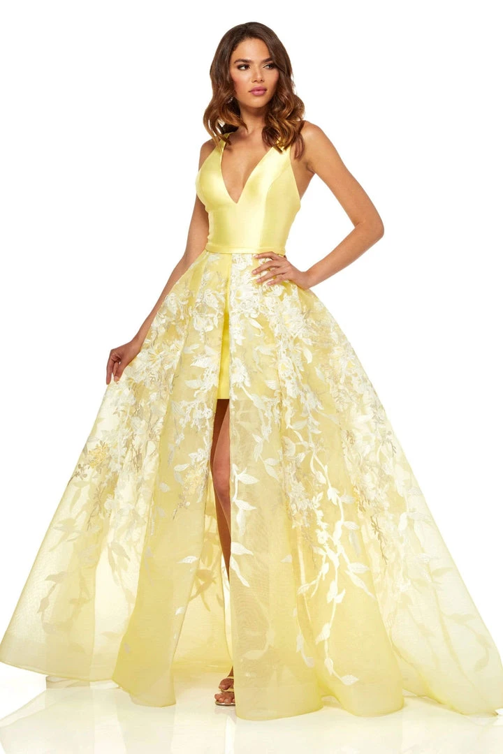 Sherri Hill - 52458 V-Neck Mikado Long Dress 3 Sherri Hill - 52458 V-Neck Mikado Long Dress