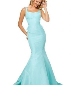 Sherri Hill - 52465 Scoop Neck Ruffled Mermaid Dress With Sexy Back