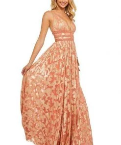 Sherri Hill - 52474 Beaded Plunging V-Neck A-Line Long Dress