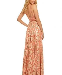 Sherri Hill - 52474 Beaded Plunging V-Neck A-Line Long Dress