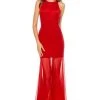 Sherri Hill - 52484 Halter Neck Chiffon Trumpet Dress 1 Sherri Hill - 52484 Halter Neck Chiffon Trumpet Dress