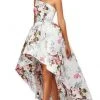 Sherri Hill - 52489 Floral Single Shoulder A-Line High Low Dress