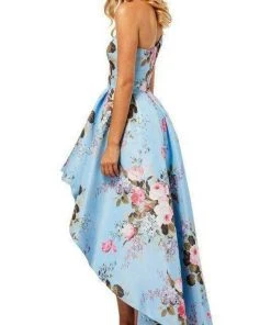 Sherri Hill - 52489 Floral Single Shoulder A-Line High Low Dress