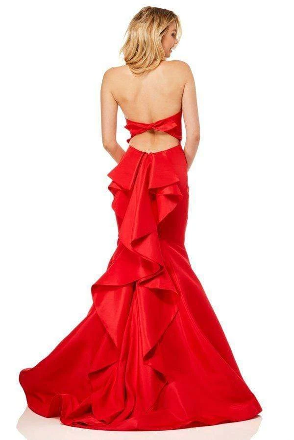 Sherri Hill - 52490 Halter Taffeta Ruffled Mermaid Dress 4 Sherri Hill - 52490 Halter Taffeta Ruffled Mermaid Dress
