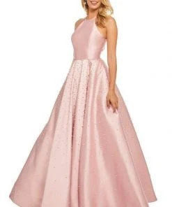 Sherri Hill - 52501 Beaded High Halter Neckline Evening Dress