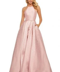 Sherri Hill - 52501 Beaded High Halter Neckline Evening Dress 12 Sherri Hill - 52501 Beaded High Halter Neckline Evening Dress