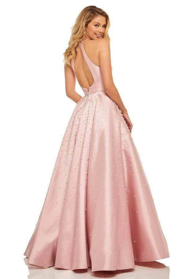 Sherri Hill - 52501 Beaded High Halter Neckline Evening Dress 4 Sherri Hill - 52501 Beaded High Halter Neckline Evening Dress