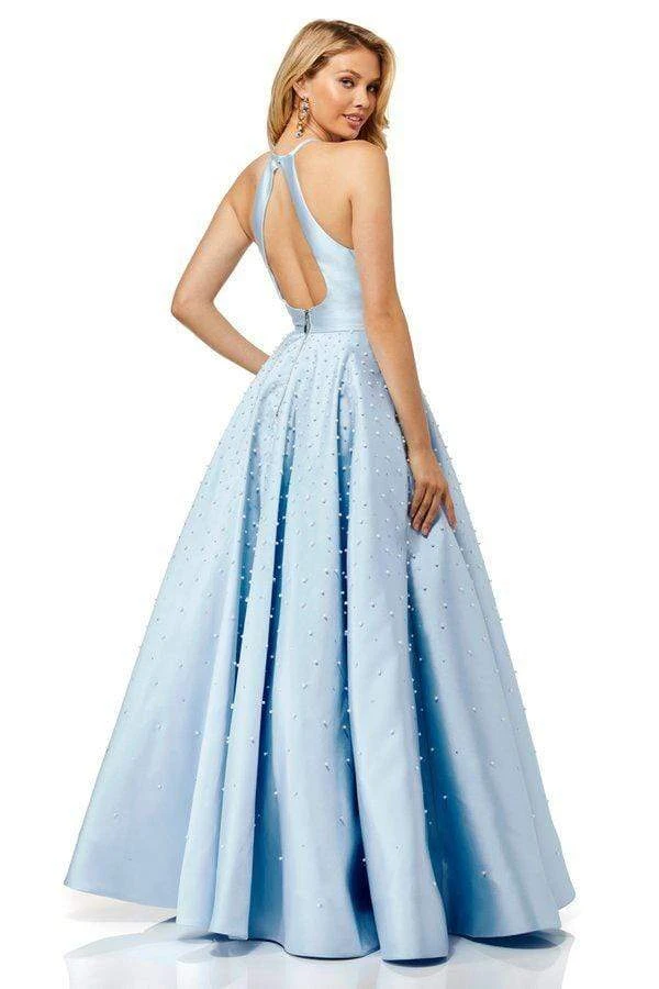 Sherri Hill - 52501 Beaded High Halter Neckline Evening Dress 8 Sherri Hill - 52501 Beaded High Halter Neckline Evening Dress