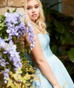 Sherri Hill - 52503 Scoop Brocade A-line Dress