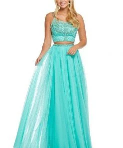 Sherri Hill - 52516 Two Piece Beaded Scoop Tulle A-line Dress