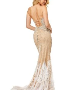 Sherri Hill - 52517 Halter Neck Beaded Trumpet Dress