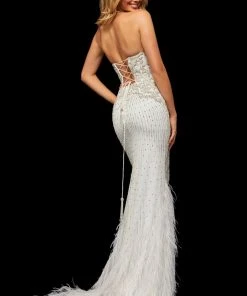 Sherri Hill - 52517 Halter Neck Beaded Trumpet Dress