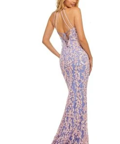 Sherri Hill - 52527 Halter Sequin Applique Long Dress 17 Sherri Hill - 52527 Halter Sequin Applique Long Dress