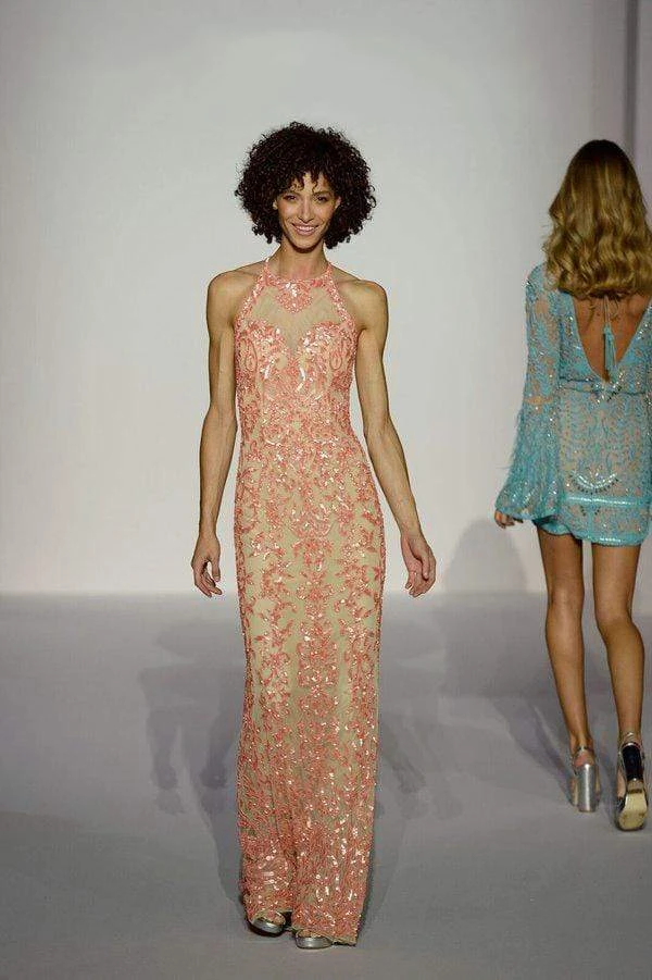 Sherri Hill - 52527 Halter Sequin Applique Long Dress 11 Sherri Hill - 52527 Halter Sequin Applique Long Dress