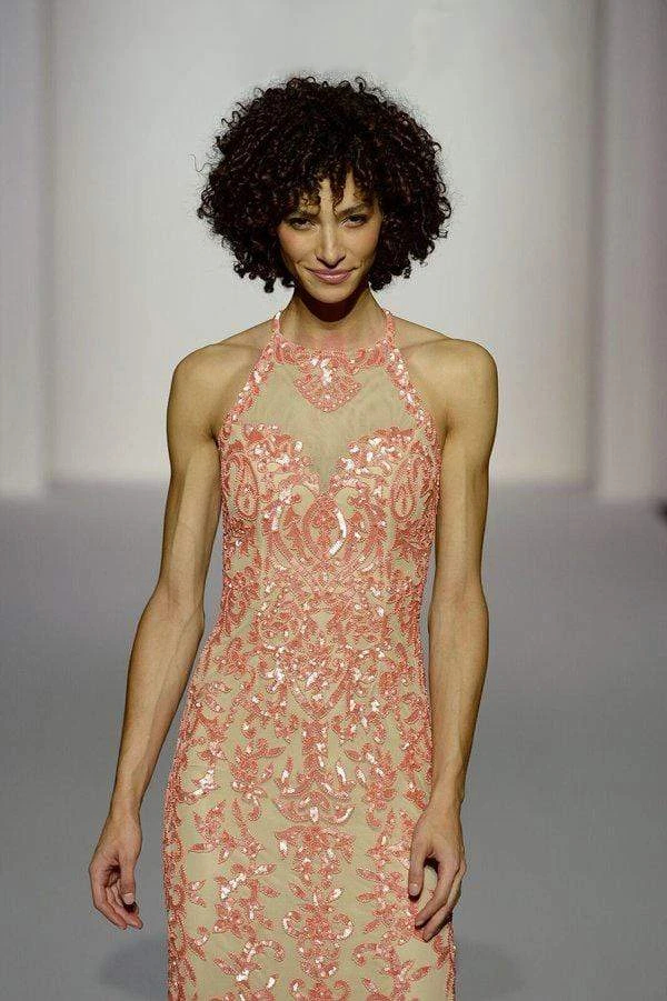 Sherri Hill - 52527 Halter Sequin Applique Long Dress 12 Sherri Hill - 52527 Halter Sequin Applique Long Dress