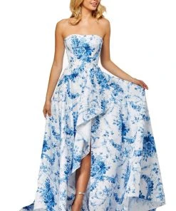 Sherri Hill - 52532 Straight Across Ruffled A-line Dress