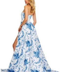 Sherri Hill - 52532 Straight Across Ruffled A-line Dress