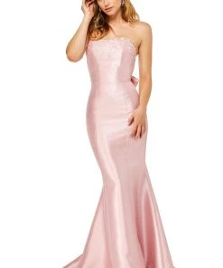 Sherri Hill - 52544 Bow Accent Embroidered Mermaid Gown