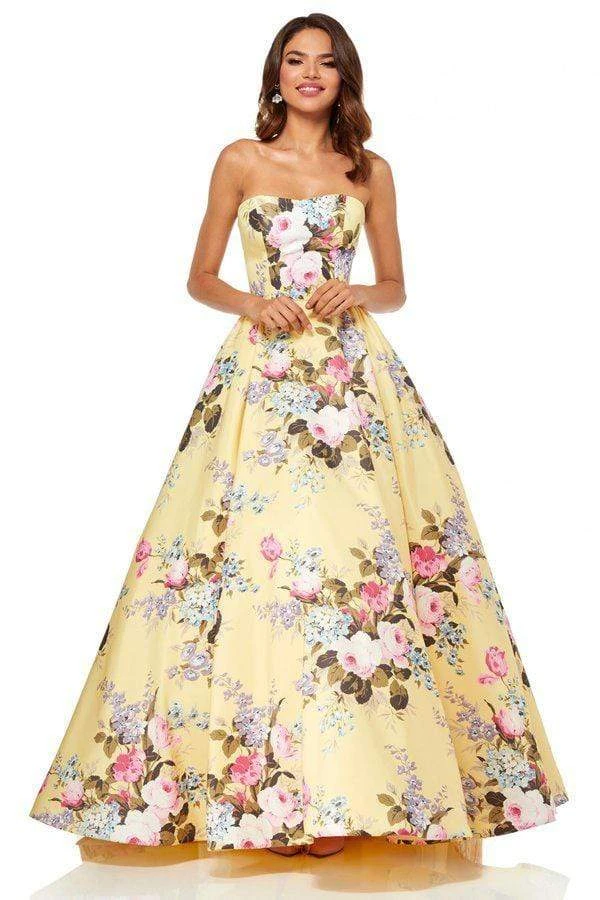Sherri Hill - 52553 Strapless Full Figured Floral Evening Dress 5 Sherri Hill - 52553 Strapless Full Figured Floral Evening Dress