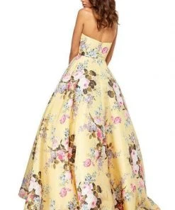 Sherri Hill - 52553 Strapless Full Figured Floral Evening Dress 9 Sherri Hill - 52553 Strapless Full Figured Floral Evening Dress