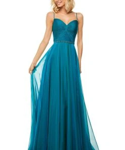 Sherri Hill - 52557 Pleated Sweetheart Bodice Sleeveless Chiffon Gown