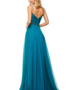 Sherri Hill - 52557 Pleated Sweetheart Bodice Sleeveless Chiffon Gown